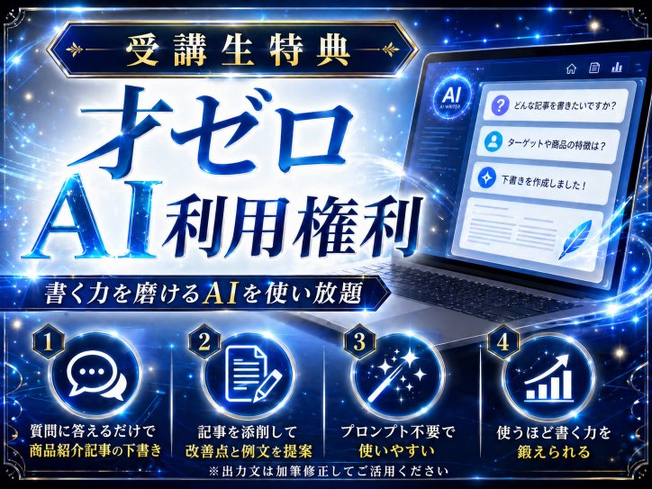 才ゼロ公式特典 才ゼロAI利用権利